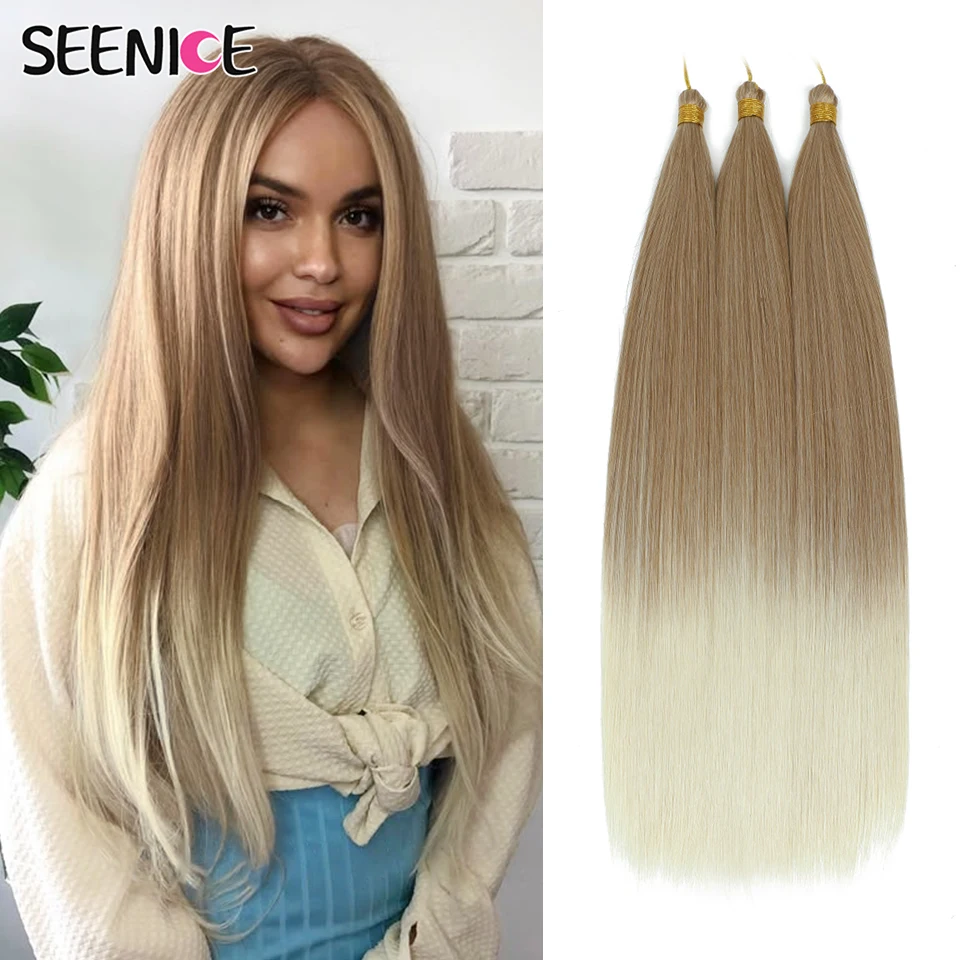 Ariel Straight Pony Synthetic Hair 22 Inch Hair Bundles Crochet Braids Hair Braiding Hair Ombre Purple Crochet Hair Extensions