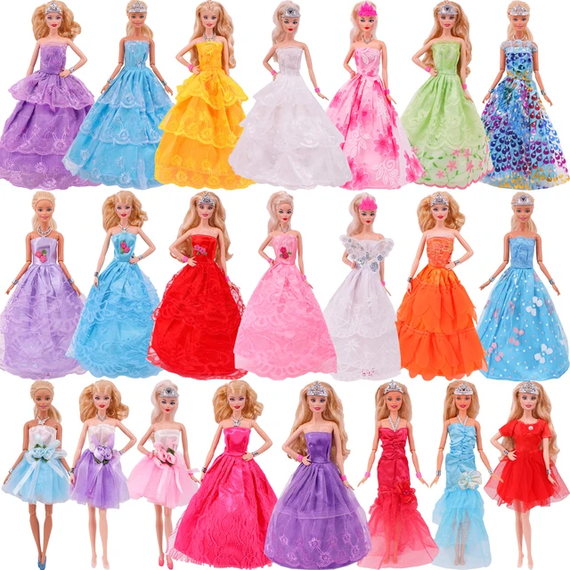 Traje de ropa para Barbies, vestido de muñeca, de boda, productos calidad, falda de moda, accesorios de muñeca gratis, zapato, sin muñeca - AliExpress