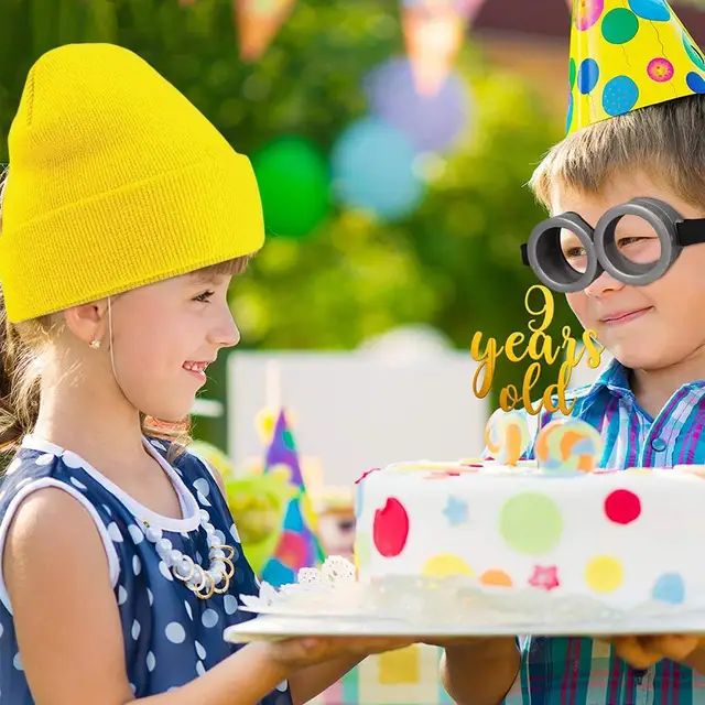 Accesorios decorativos divertidos, disfraz de ladrón mágico, conjunto de  gafas y sombrero de pequeño hombre amarillo, Minion de cristal Circular 3D  - AliExpress