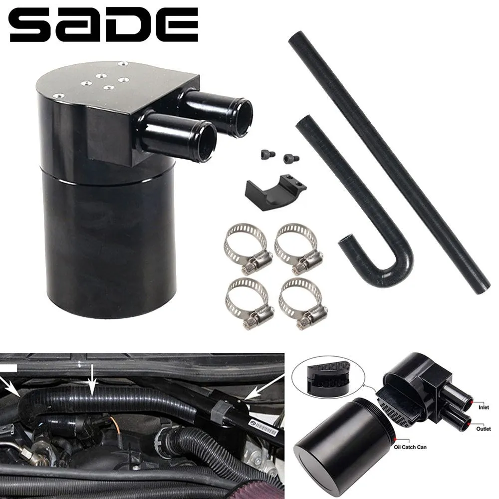 Reservoir Fuel Tanks Oil Catch Can Box With Silicone Radiator Hose For