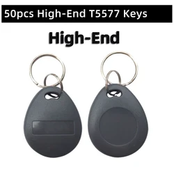 50 - Pack Rewritable RFID Keyfobs - 125kHz Proximity Tags (Grey)