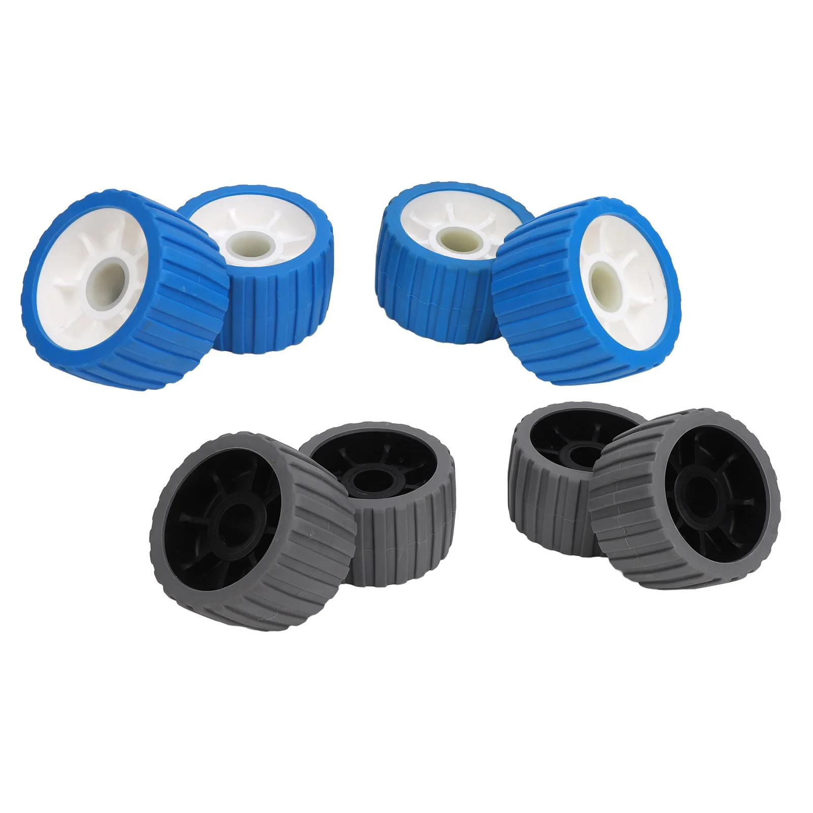 4Pcs Trailer Wobble Rollers Marine Ribbed Wobble Roller High Temp Resistant Replacement For Boat Yacht Trailer Accessories