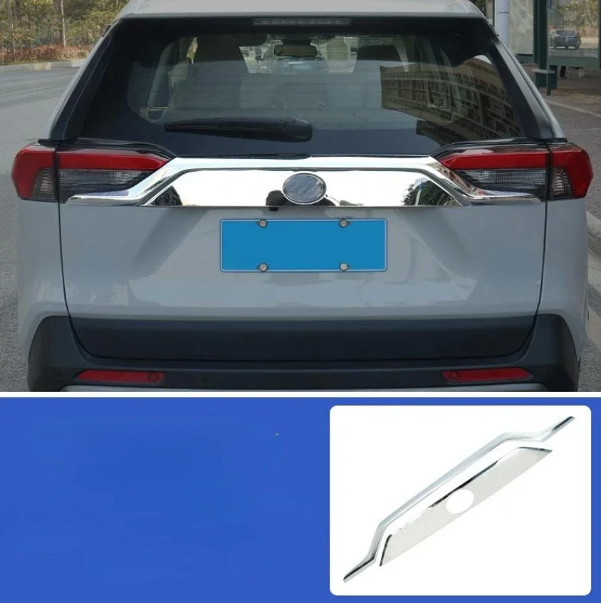 

For Toyota RAV4 RAV 4 XA50 2019 2020 Chrome Rear Upper Trunk Lid Cover Trim Carbon Fiber Tailgate Boot Protection Strip