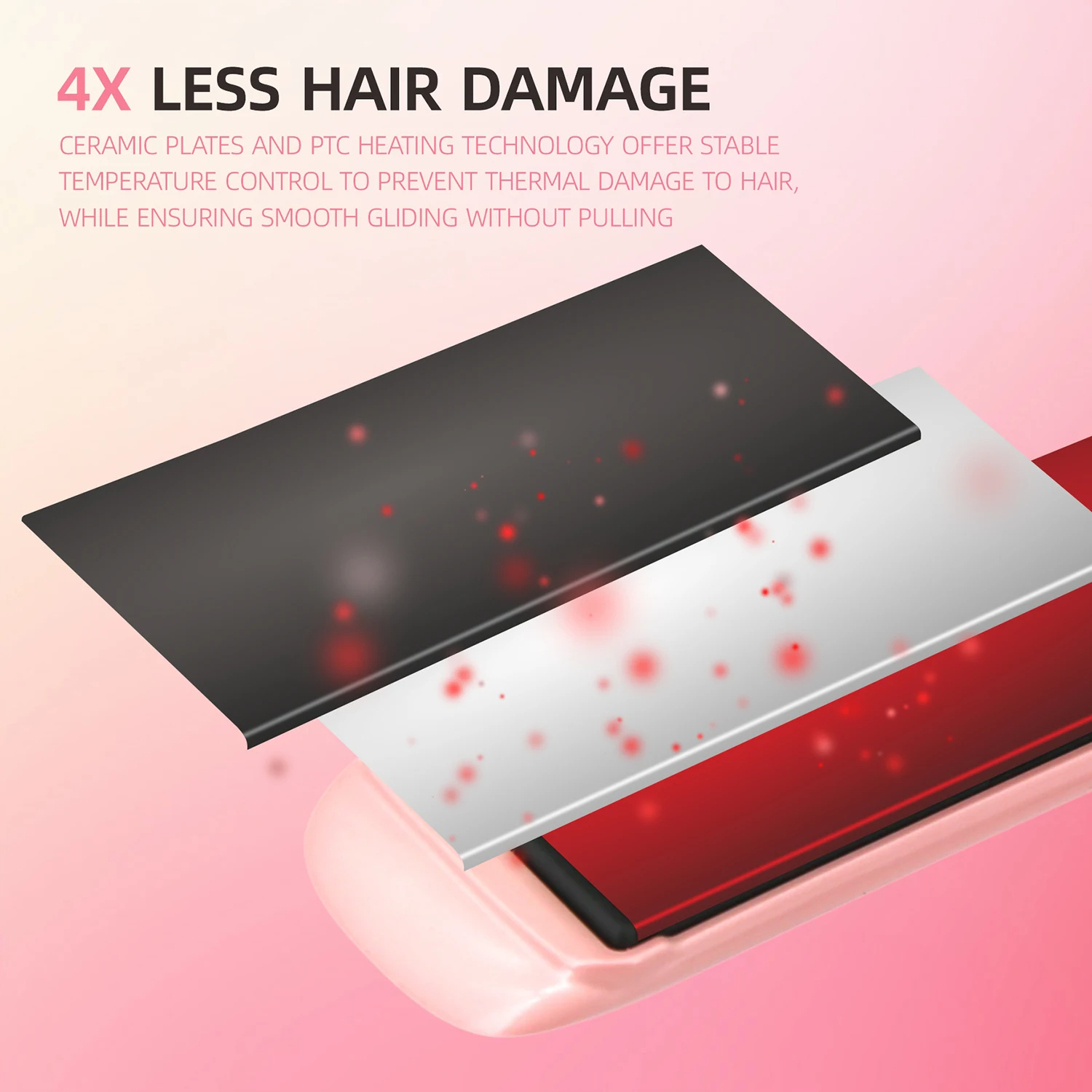 500F Plasma Hair Straightener Curler Professional Ceramic Coating Plate Hair Flat Irons Salon Styling Tool Smooth Frizz 110-240V 4