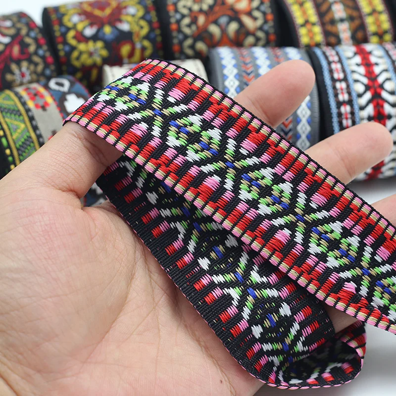 3cm 수석 민족 스타일 가장자리 장식 리본 패브릭 자수 데칼 홈 섬유 DIY 의류 바느질 용품 공예 악세사리
