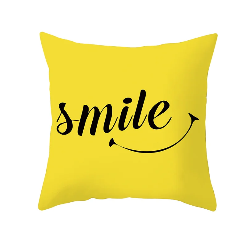 Yellow Black Geometric Pattern Square Cushion Cover Geometry Pillow Case Polyester Throw Pillows Cover For Home Decor 45x45cm 