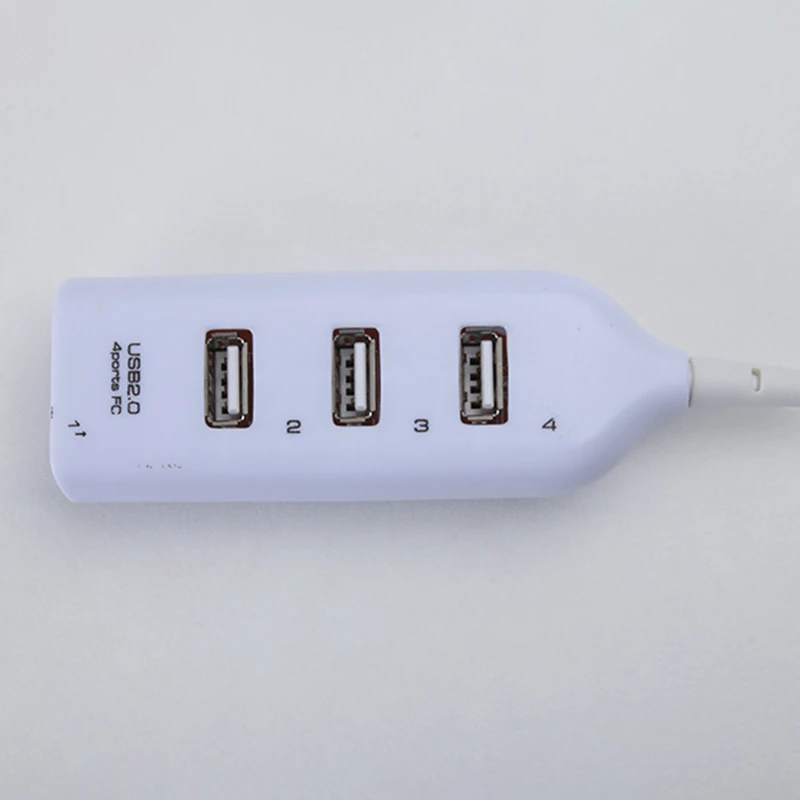 High Speed Universal USB Hub 4 Port USB 2.0 Hub with Cable Mini Hub Socket Pattern Splitter Cable Adapter for Laptop PC J17 6