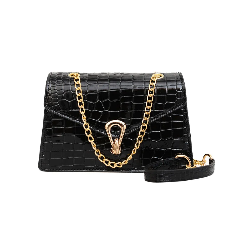 New Design Crocodile Grain Women Designer Bags Pu Casual Women's Shoulder Bags Chains Bags Women Handbags Ladies