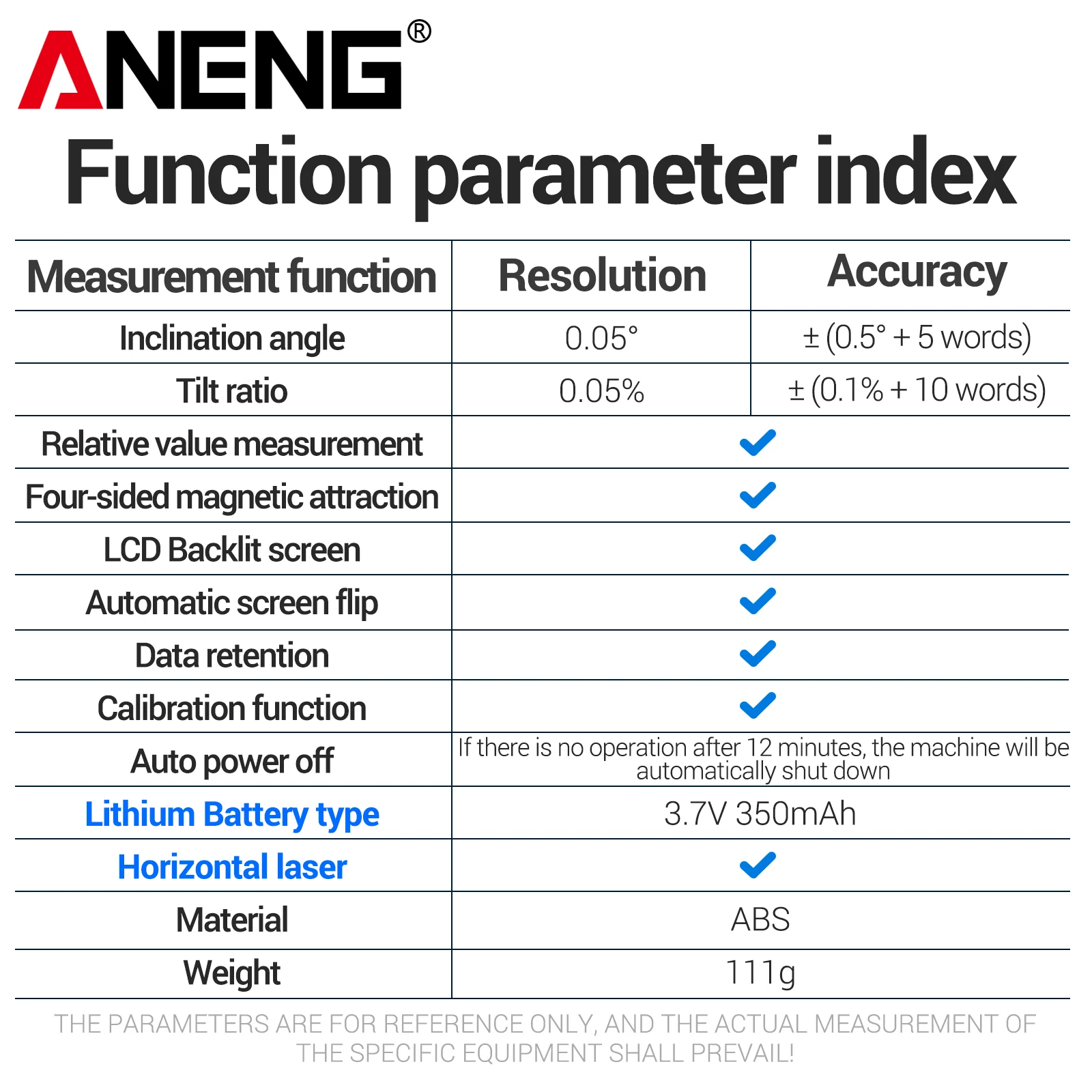 ANENG RN03 스마트 디지털 멀티미터 NCV 테스터 전압 전류 저항 연속성 다이오드 측정 휴대용 전기 기술자 도구