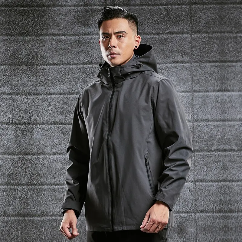 

Sports Men'S Winter Running Outdoor Sprinter Spring And Autumn Casual Hooded Jacket Waterproof Windbreaker