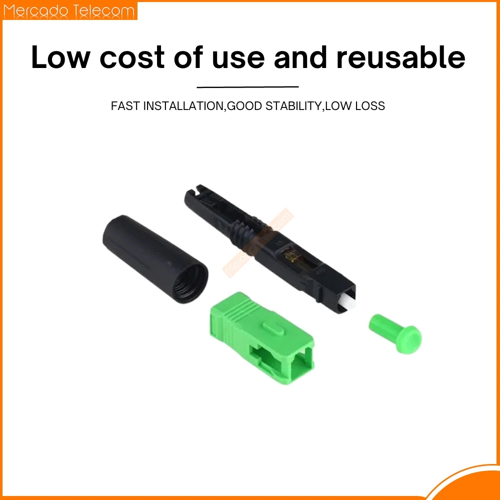 High Quality 3M 100 pieces/box SC APC Fiber Fast Connector SC APC Single Fiber optic quick connector SC Connector Use FTTH