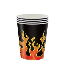 Car Theme Disposable Paper Cups - Cartoon Truck Racing Birthday Party Decorations, 10/30 Pack - 30pcs (R)