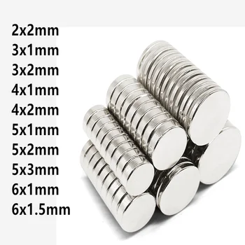 Thick Super Strong Magnets NdFeB Neodymium Thin Small Disc Magnet Permanent N35 Dia 1/2/3/4/5/6/8/10/12/15/18/20mm