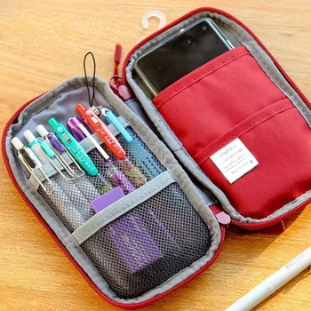 Astuccio per matite coreano Kawaii Astuccio per la scuola Macaron Colore Astucci multifunzione di grande capacità per cancelleria per telefono