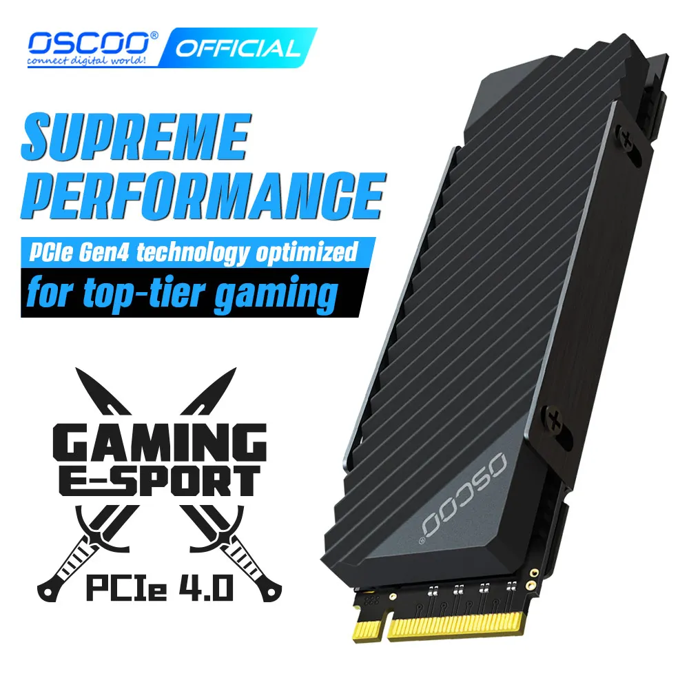 rigdom Booth Rekvisitter OSCOO SSD 1000PRO NVMe PCIe 4.0 Gen 4 for PS5 PS4 PS3 512GB 1TB Built-in  Solid State Drive M.2 2280 Technology SSD ON1000PRO