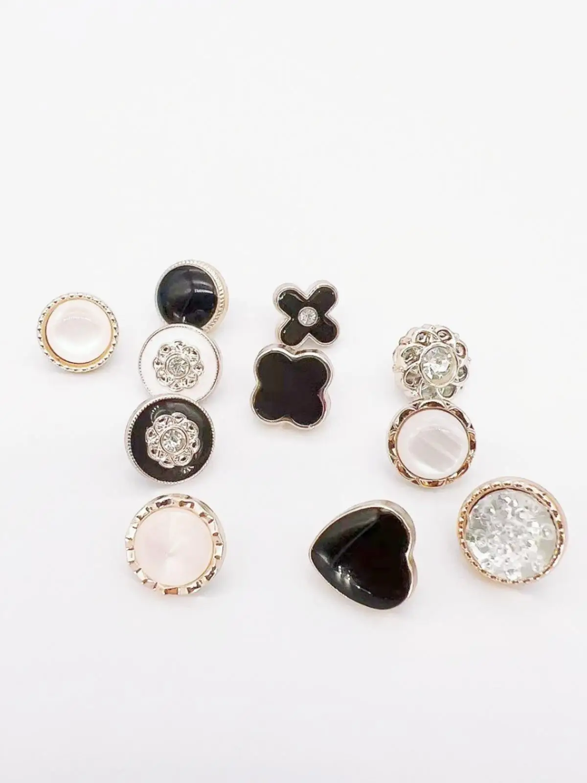 진주 단추 여성용 장 소형 셔츠 스웨터 가디건 라운드 모양 다용도 탑 매칭 의류 홈 패브릭