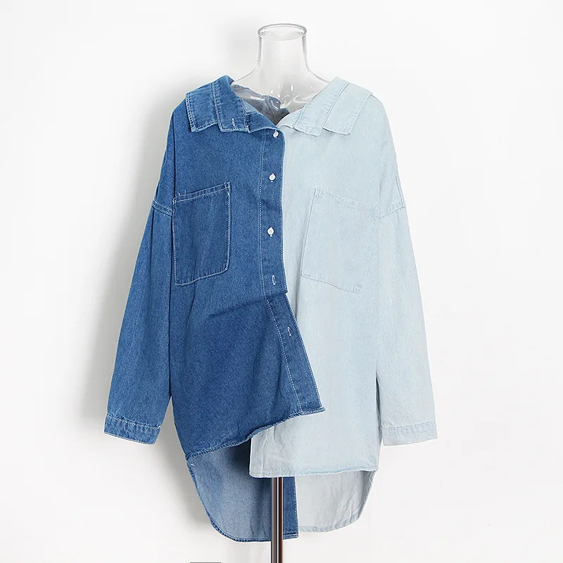 Color Block Denim Jacket - Image 5