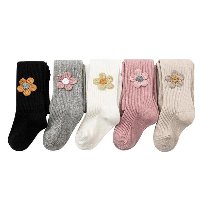 Children Pantyhose Spring Autumn Flower Accessories Baby Bottomed Pantyhose Baby Socks Girls Comfortable Bottomed Pants
