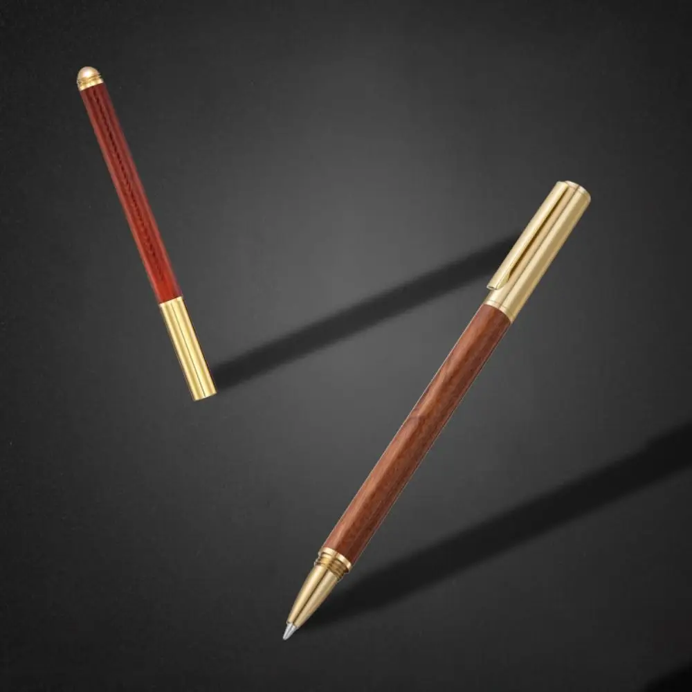 Hochwertige Holz körper Kugelschreiber Messing Business Füll federhalter Studenten Geschenk Gel Stift Schule Bürobedarf – Detail 11