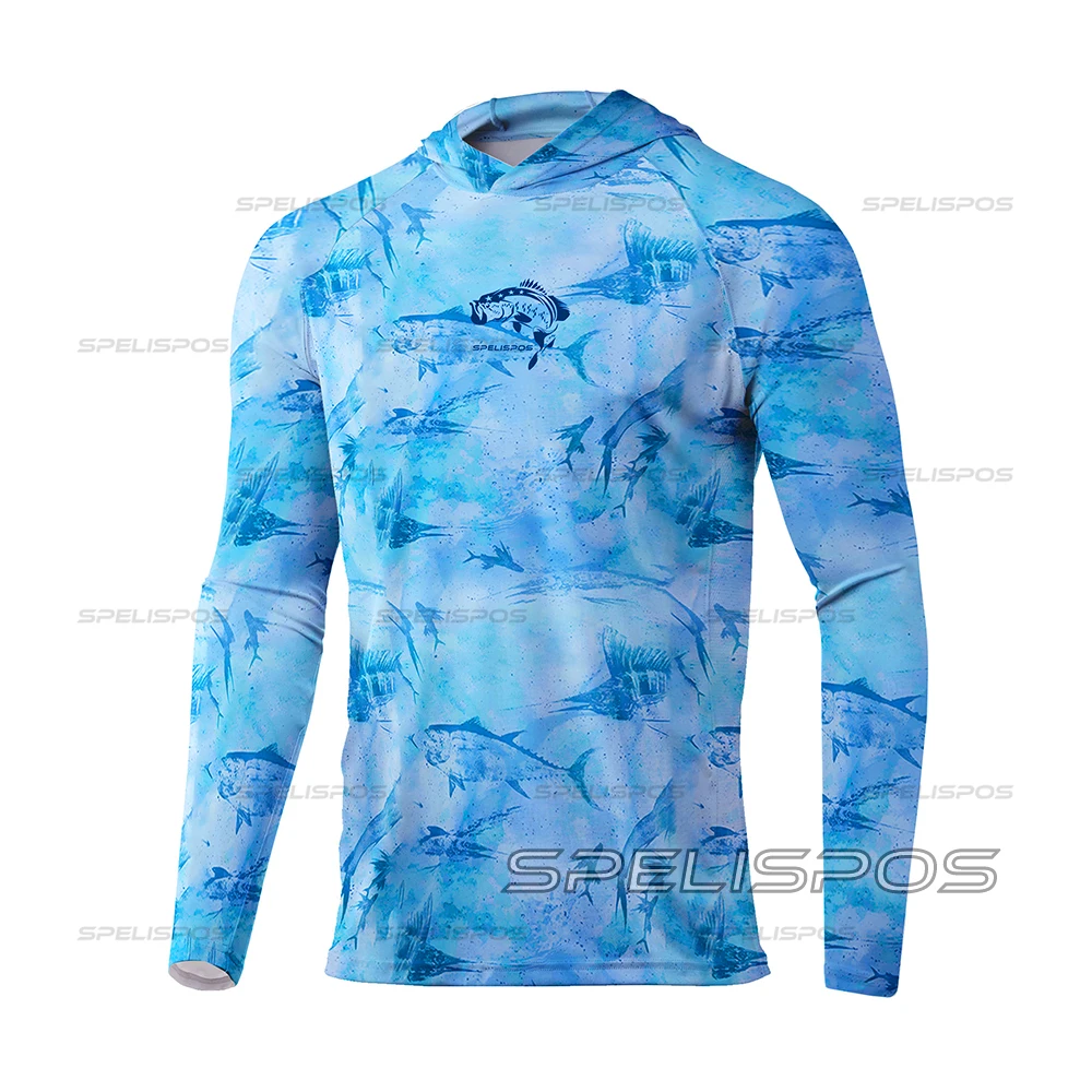 Beach Gear Riding Tops Wear Fishing Shirt UPF 50+ Running T-shirt Hoodies Run Quik Dry Outdoor Sports Clothing Surfing Hood fishing shirts