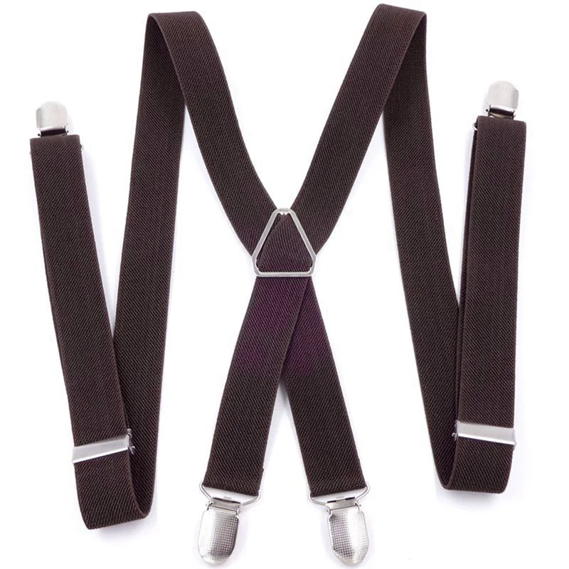 Unisex Colorful Elastic Y-Back Suspender with Adjustable Straps