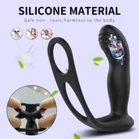 Männlicher APP-Analvibrator, 3-in-1, vibrierender Penisring, G-Punkt-Prostata-Massagegerät, 10-Gang-Buttplug-Stimulator, Paare, Sexspielzeug für Männer 3