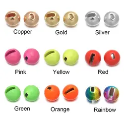 9 Colors 2.5mm/3.0mm/3.5mm/4.0mm Fishing High Quality Slotted Bead Fly Tying Material Tungsten Beads Tungsten Alloy
