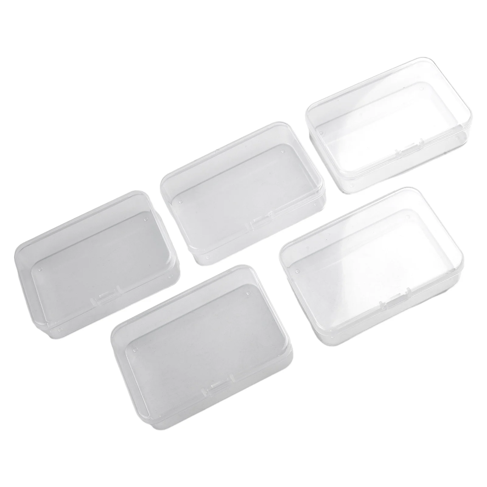 

Crafts Neads Organizer Clear Rectangle Case 5pcs Plastic Box Jewelry Packaging Receiving Storage Container Keeper