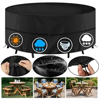 Round Waterproof Garden Furniture Covers Outdoor Patio Circular Table Chair Cover Oxford Cloth Windproof Anti-UV RipProof 1