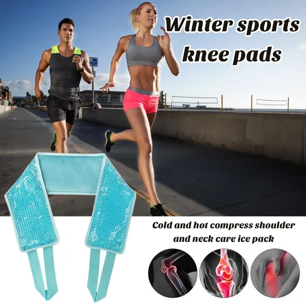 Ice Pack for Neck Injuries Reusable Neck Cold Bag with Soft Plush Backing for Pain Relief Healthy Cold Hot Pressure Therapy Wrap