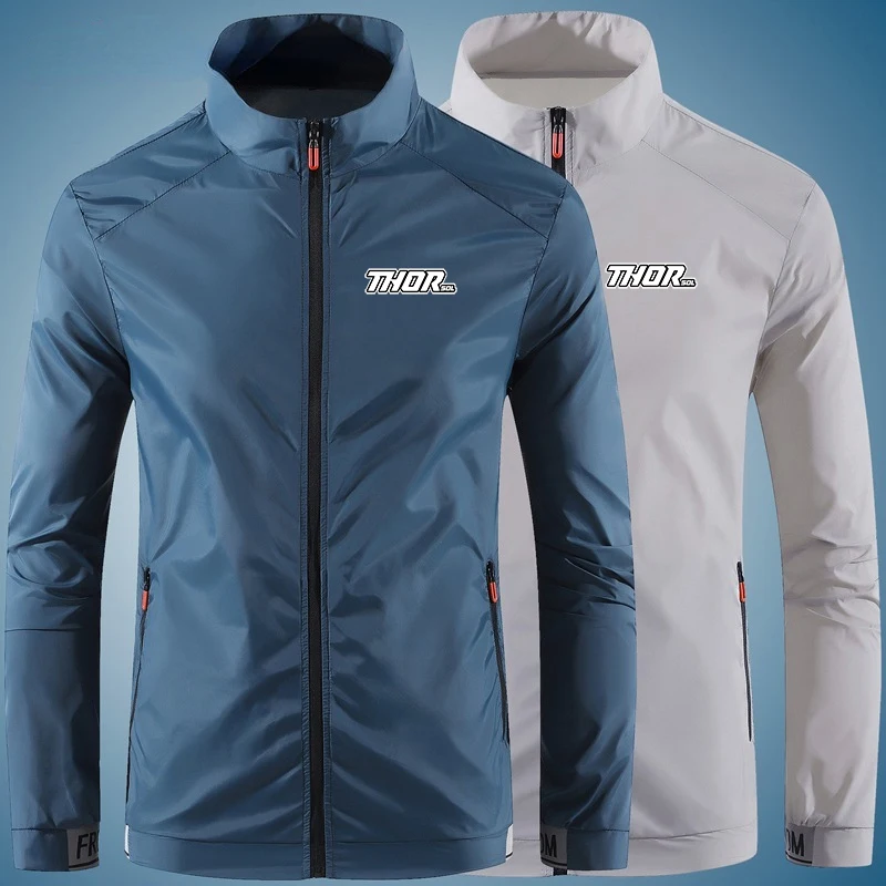 THORSOL Men Cycling Jacket Bike Windbreaker Chaqueta Mtb Thin Bicycle Coat Hiking Climbing Clothes Sun Protection MTB Clothing