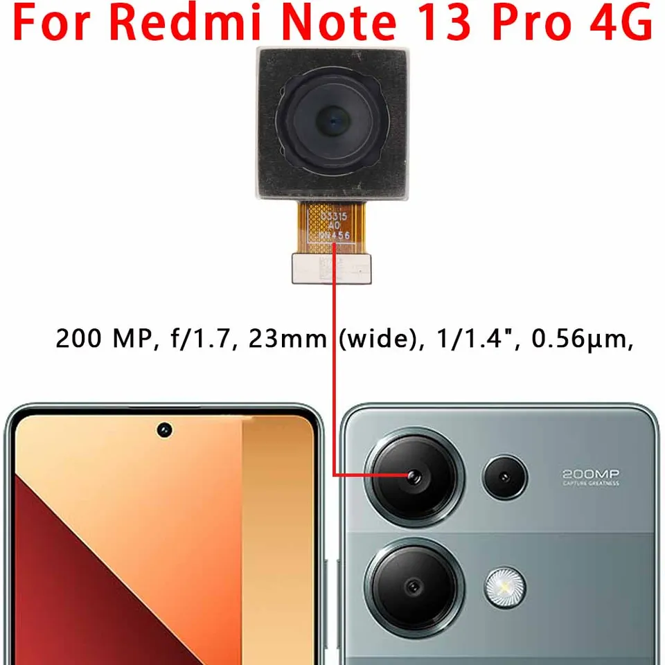 Caméra Principale 200MP Pour Xiaomi Redmi Note 13 Pro 4G – Module Neuf