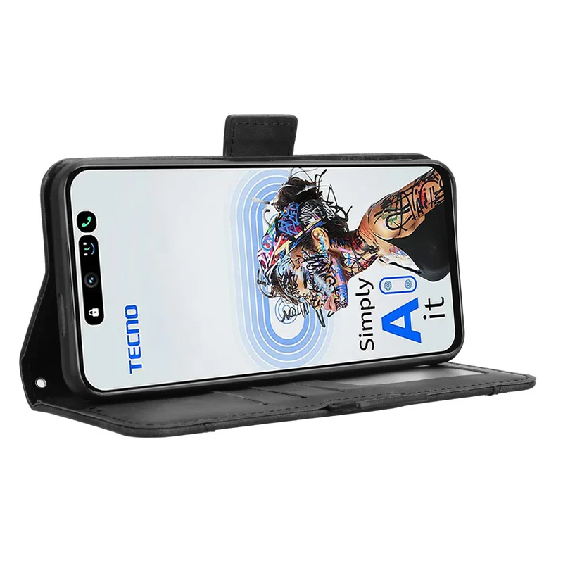 For Tecno Pova 6 Neo 5G Case Premium Leather Wallet Leather Flip Multi-card slot Cover For Tecno Pova 6 Neo 5G KL8 Phone Case