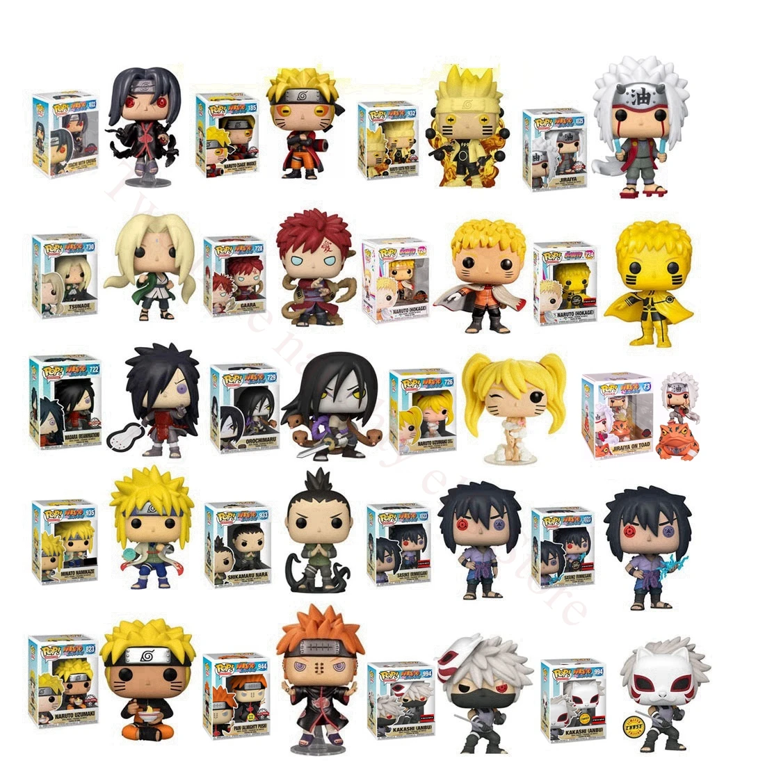 FUNKO POP NARUTO 41 estilos ITACHI CON CUERVOS 1022# NARUTO EN GAMAKICHI 106# JIRAIYA 1025# SASUKE 72# Figuras de vinilo de juguete de acción