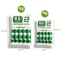 2-Way Humidity Control Packs Size 4g/ 8g, 62% RH for Curing&Storage Flower Buds, Herbs Moisture Balancer, Hydration Packets 2