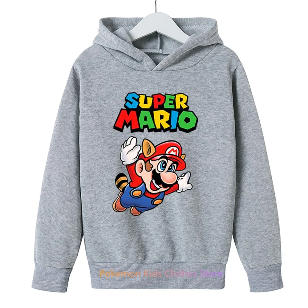 

Children Super Mario bros Hoodie Kids Sweashirt Boys Long Sleeve Game Clothes Harajuku Baby Cartoon Spring Autumn Tops