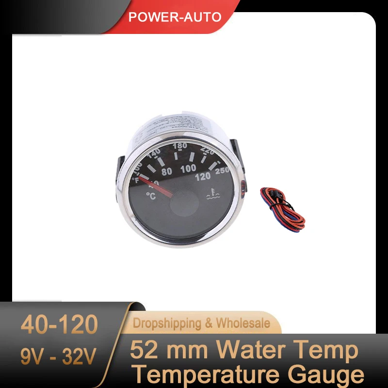 52 Mm Water Temp Temperature Gauge 40120 Water Temp Meter Indicator