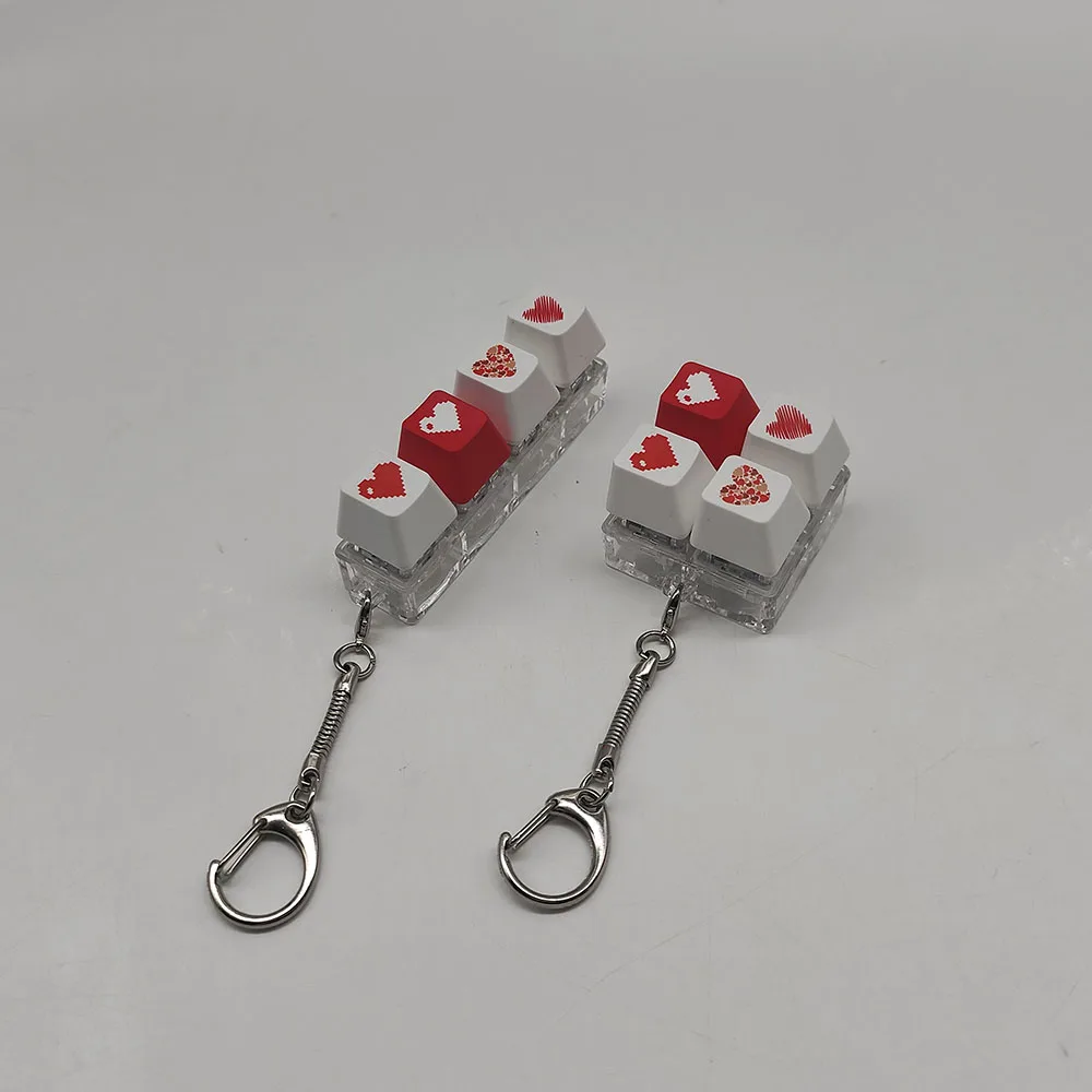 1pc Schlüssel bund für Mädchen Dekompression Spielzeug Finger Tastatur Spielzeug Schlüssel anhänger für Frauen Party Geschenk mechanische Tastatur Welle Tester – Detail 8