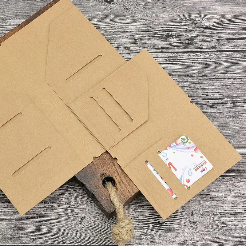 Kraft Paper Refillable Travel Journal Organizer, Standard Portable Passport Size Insert Cards