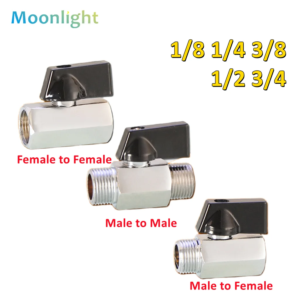 Mini Valve Male To Female Air Compressor Water Gas Oil Shut Off Valve Brass Ball 1/8" 1/4" 3/8" 1/2" BSP Threaded ball valve