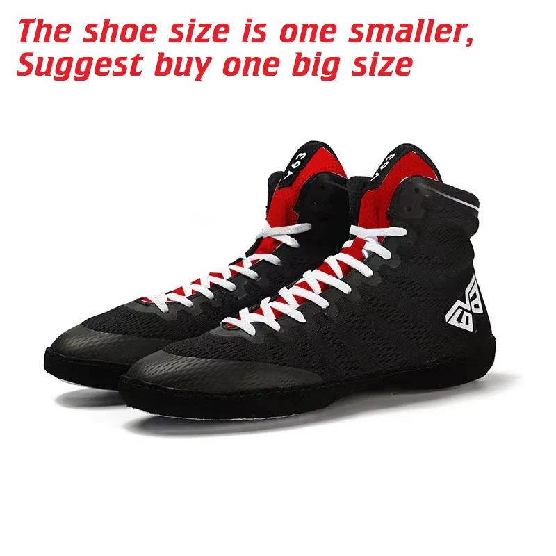 Wrestling Shoes Male Boxing Shoes Fighting Sanda Strength High Top Shoes Light Fighting Boots Weightlifting shoe Sneakers