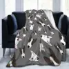 Bull Terrier Soft Durable Blankets Pet Gray Camping Bedding Throws Winter Funny Design Flannel Bedspread Sofa Bed Cover 3