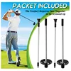 Set of 3 Golf Putting Green Flagstick Flag Stick for Yard Portable Fiberglass 2-Section Golf Pole Pin Flagpole Mini Golf Set 4