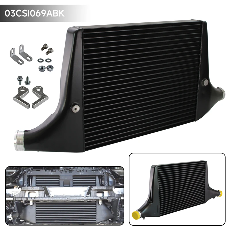 

Aluminum Upgrade Front Intercooler Fits For Audi S4 B9 3.0TFSI S5 F5 3.0TFSI 2016+ Black