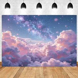 Dreamy Blue Sky and White Clouds Photography Backdrop for Wedding and Party Décor (Qmy51 - 17)