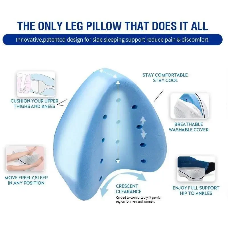 Side Lying Heart Shaped Memory Cotton Vein Cushion Leg Pillow Pregnant Women Sleeping in Bed Side Sleeping Clip Leg Pillow 4