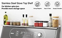 Stainless Steel Shelf for Stove Top, Magnetic Shelf Over the Stove, Spice Rack, Kitchen Organizer Equipped with Nano Tape 2