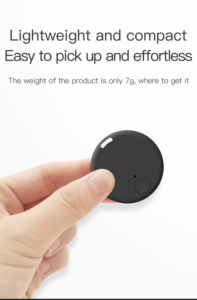 Mini GPS Tracker for Children's Pets Lost Alert Tag Bluetooth 5.0 Smart Keychain Wallet Key Location Tracker with Photo Function