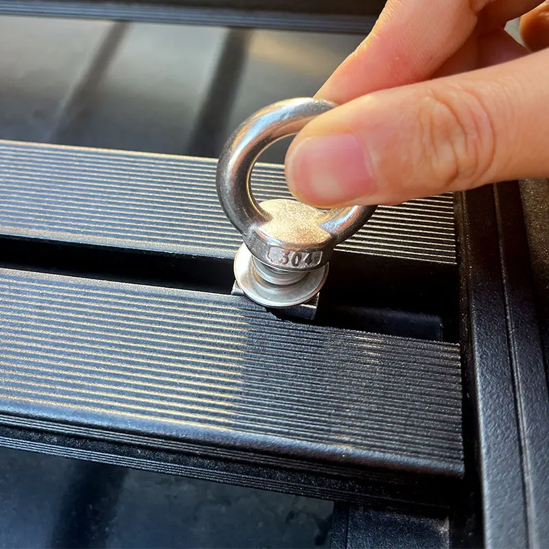

1PCS Roof Platform Cross Bar Extended T-Type Lifting Eye Bolt Luggage Frame T-Slot Fixed Slide Rail Bolt