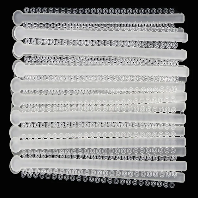 Transparent Dental Orthodontic Elastic Ligature Ties Rubber Bands for Braces Brackets Dentist Tools 1000 Ties Rings Per Pack